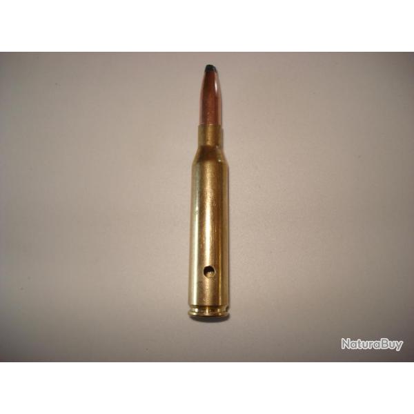 une cartouche de 6,5x57 neutralis�e ogive demi blind�e pour collection