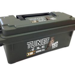 Pack 100 cartouches Tunet grive 32 cal 12 avec bo&icirc;te plastique-Plomb 9