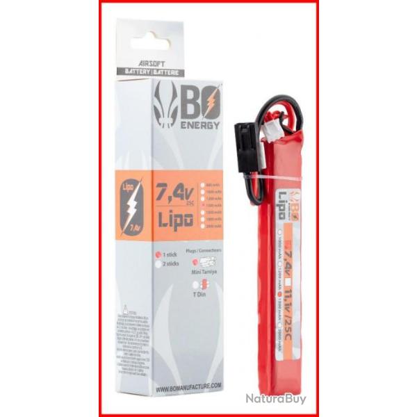 1 STICK BATTERIE LIPO 2S 7.4V 1300MAH 25C T-DEAN