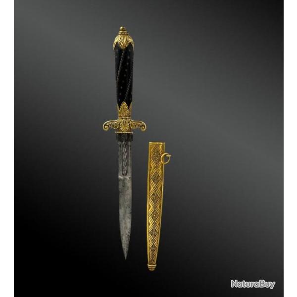 Dague Romantique � Lame Ajour�e XIX�me Si�cle
