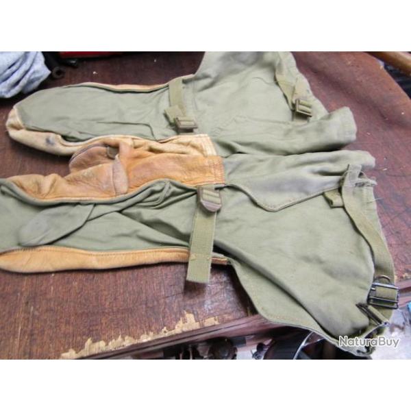 gant combat US army  ww2  seconde deuxi�me guerre mondiale renfort cuir