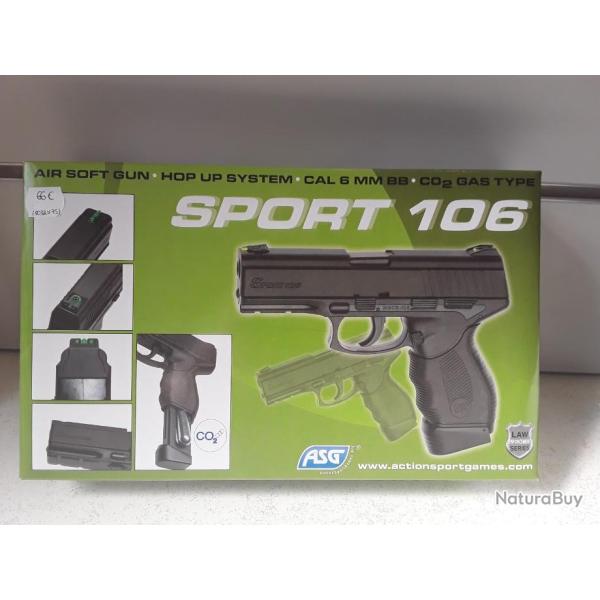 Pistolet airsoft ASG SPORT 106 cal.6mm 1,3joules Co2
