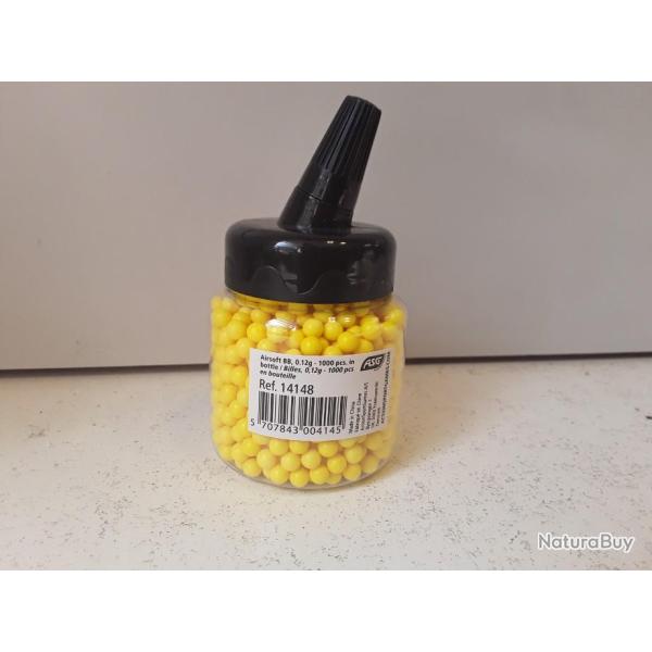 BOITE DE 1000 BILLES 0,12G AIRSOFT ASG JAUNE