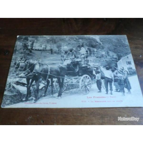 CP  dpt 65  LA MENDICITE SUR LA ROUTE