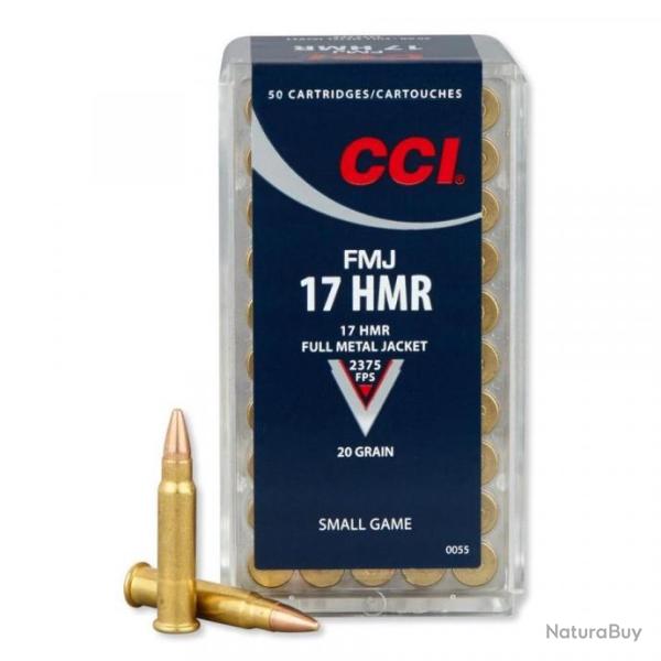 50 Cartouches CCI Cal 17Hmr 20G FMJ