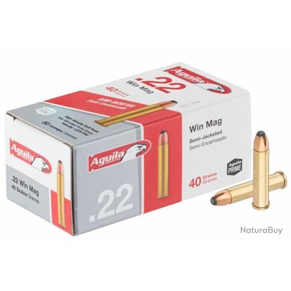 50 Munitions AGUILA Cal 22wmr 40gr Sp
