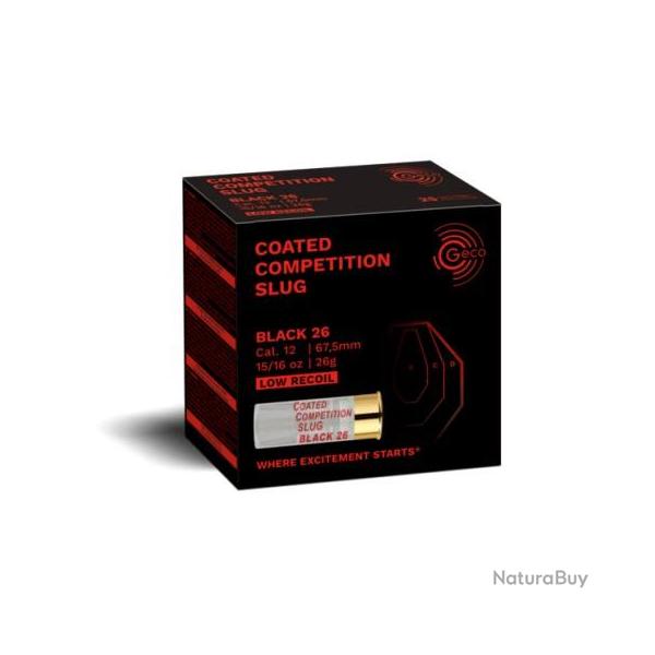 Cartouche GECO coated comp�tition slug black cal.12/67.5 26g par 25