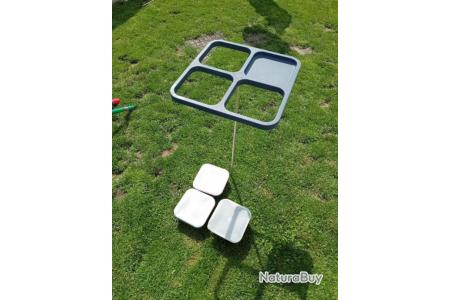 Plateau Magnétique Appâts Pêche – Mini Plateau 3 En 1 Avec Pic & Boucle – 18 X 11 Cm Jaune