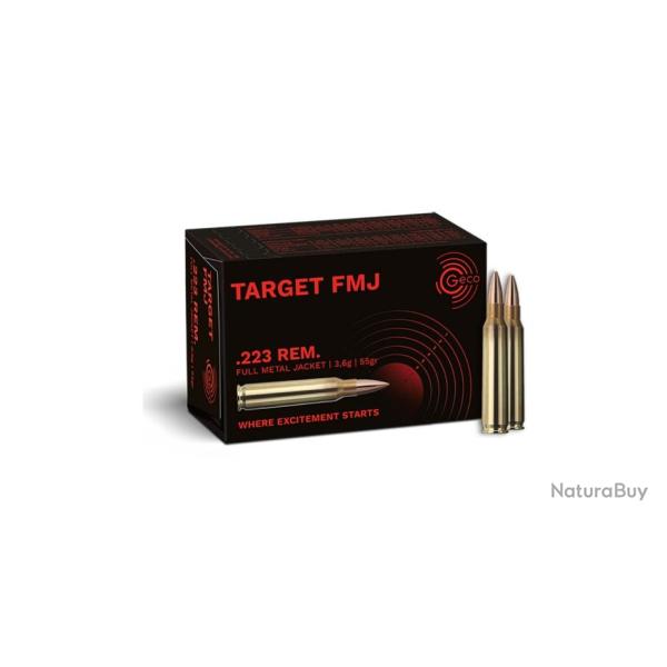 Munitions GECO cal.223rem target fmj 3.6g 55gr par 50