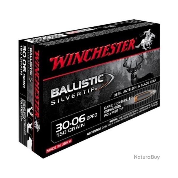 MUNITIONS WINCHESTER BALLISTIC SILVERTIP CAL.30-06 150GR 9.72G PAR 20
