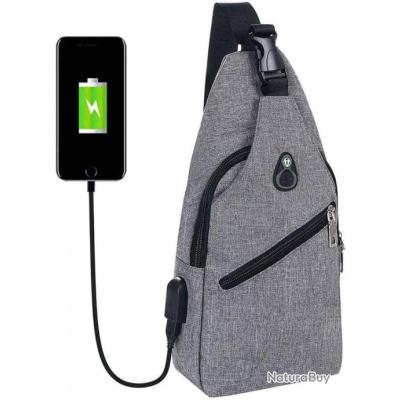 Sac Bandoulière Étanché 23.6-43.3L Homme – Sac Poitrine Course Randonnée Vélo Camping Jogging