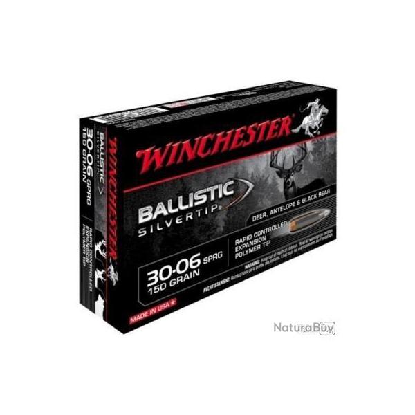 MUNITIONS WINCHESTER BALLISTIC SILVERTIP CAL.30-06 150GR 9.72G PAR 60