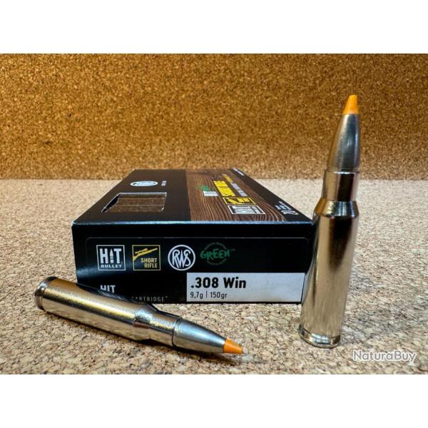 Lot de 3 BOITEs RWS 308 WIN HIT 9.7gr  Spciale modrateur de son, Canon Court