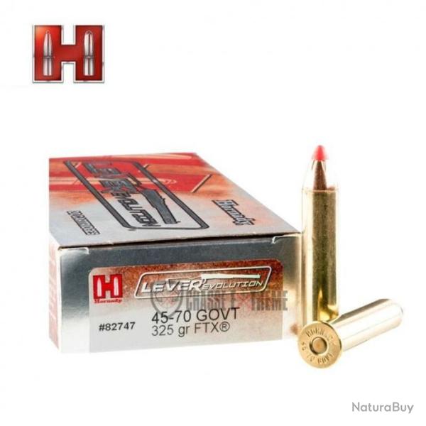 20 Munitions HORNADY Leverevolution 45-70 Govt 325 Gr Ftx