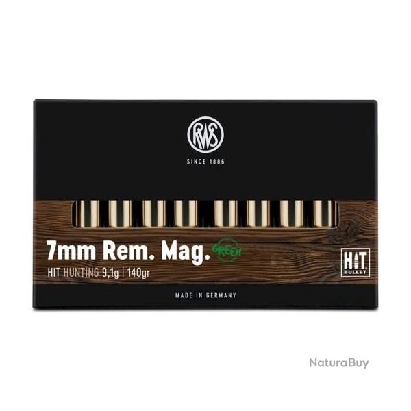 Munitions RWS cal.7mm rem mag hit green 9.1g 140gr par 20