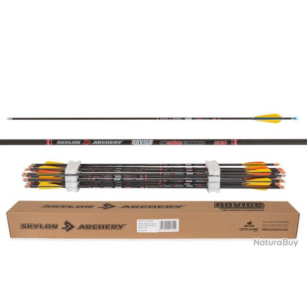 Fl�che en carbone Skylon Novice ID4.2 avec plumes de 3 pouces 900 70 gr point 29"/3"