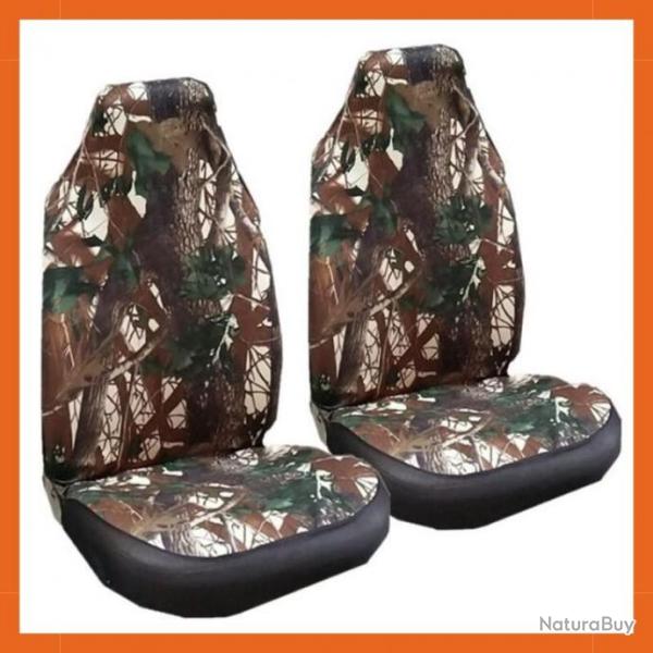 Lot de 2 housses de si�ge pour voitures - Camouflage - Universel - Livraison gratuite et rapide