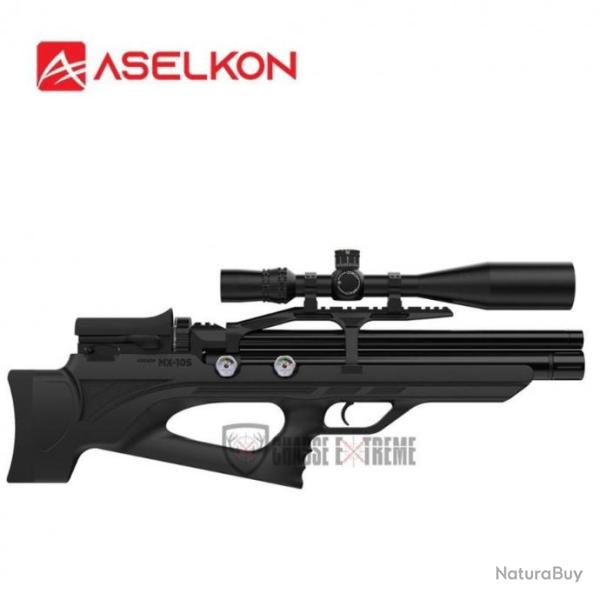 Carabine ASELKON PCP Mx10-S R�gulateur Jet Black cal. 5.5 19j