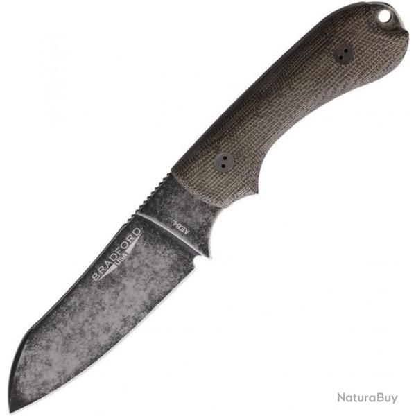 Couteau Bradford Guardian 3 Nimbus 3D OD Green Lame Acier AEB-L Manche Micarta Etui USA BRAD3SF102NA