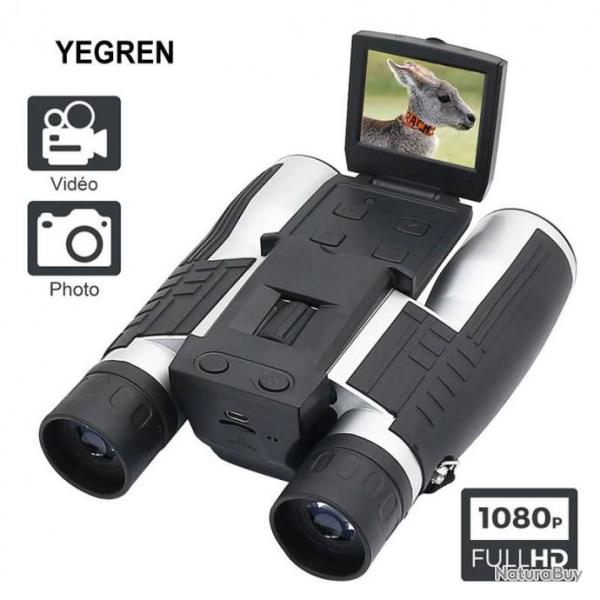 Jumelles Num�rique 12X32 avec Ecran LCD 2.0 Pouces Cam�ra HD Enregistrement Photos  Vid�os Ext�rieur