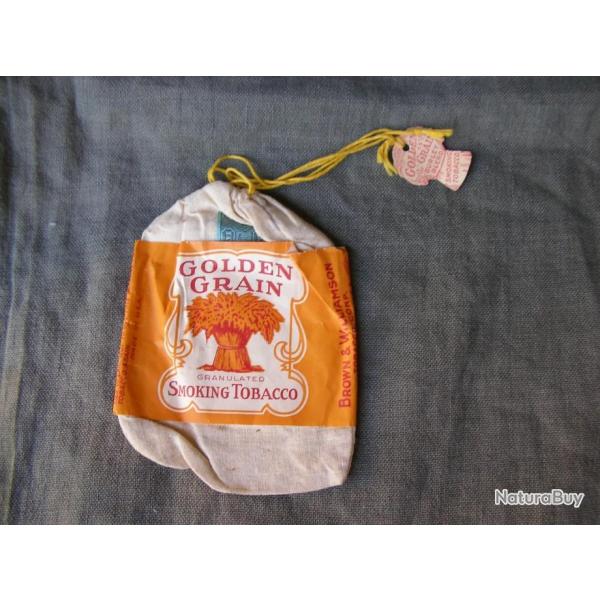 WW2/POSTWAR  US SACHET/PAQUET VIDE DE TABAC A ROULER " GOLDEN GRAIN " AVEC SCELL RFRENC G.I. 7