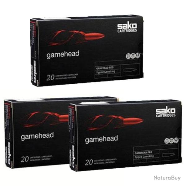 Balles Sako GameHead Soft Point - Cal. 222 Rem. Mag - 55 / 3.56 / Par 3