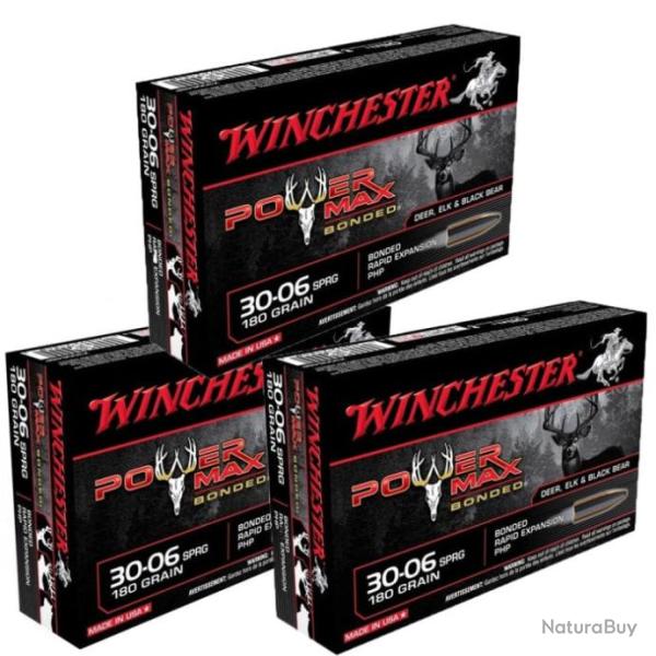 Balles Winchester Power Max Bonded - Cal 30.06. Sprg - 30-06 / 180 / Par 3