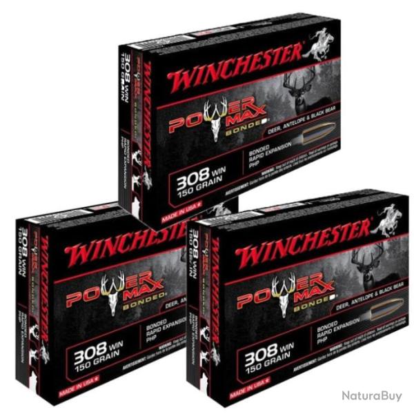 Balles Winchester Power Max Bonded - Cal. 308 Win Mag - 308 Win MAG / 150 / Par 3