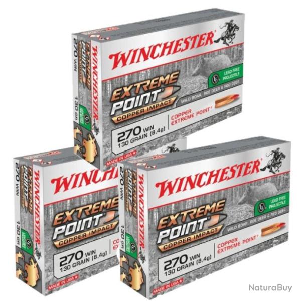 Balles Winchester Extreme Point Lead Free - Cal. 270 Win - 270 win / Par 3