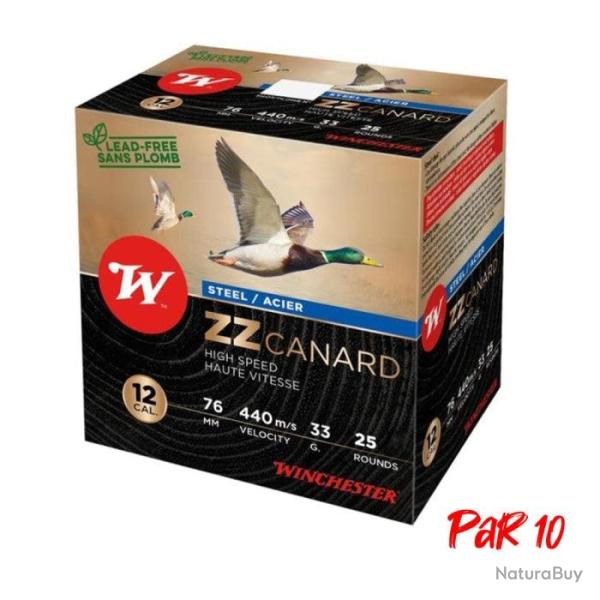 Cartouches Winchester ZZ Canard Acier 33 g Cal. 12 76 Par 1 Par 10