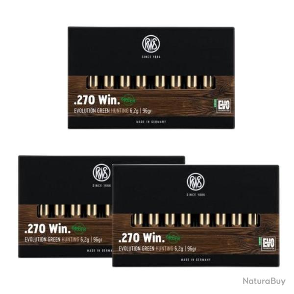 Balles RWS Evo Green - Cal. 270 Win - 270 win / Par 3