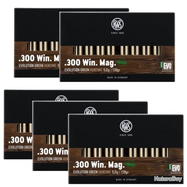 Balles RWS Evo Green - 300 Win MAG / Par 5