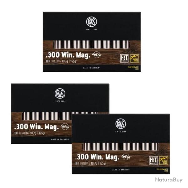 Balles RWS Short Rifle Hit - 300 Win MAG / 165 / Par 3