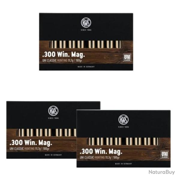 Balles RWS Uni Classic - 300 Win MAG / 180 / Par 3