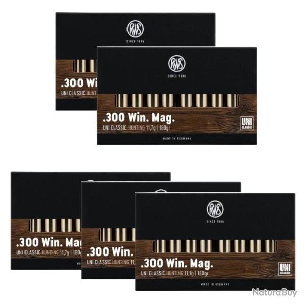 Balles RWS Uni Classic - 300 Win MAG / 180 / Par 5