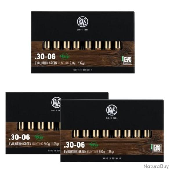 Balles RWS Evo Green SRPL - Cal. 30-06 Sprg - 30-06 / Par 3