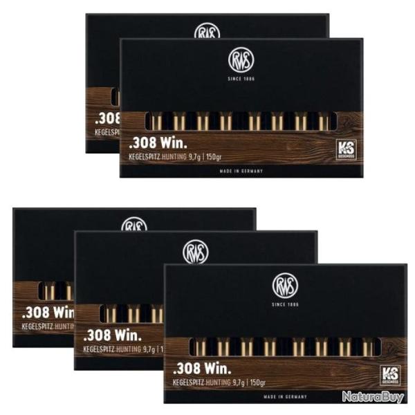 Balles RWS KS - Cal. 308 Win Mag - 150 / Par 5 / 308 Win MAG