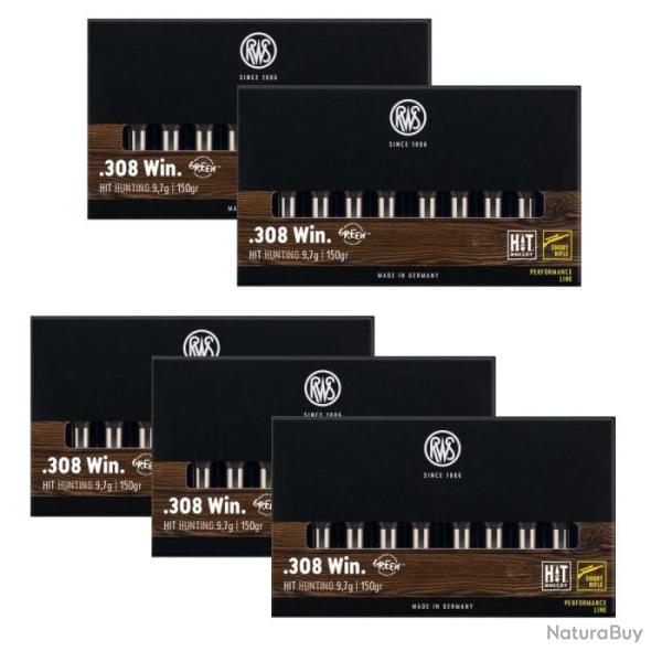 Balles RWS Short Rifle Hit - Cal. 308 Win Mag - 308 Win MAG / 150 / Par 5