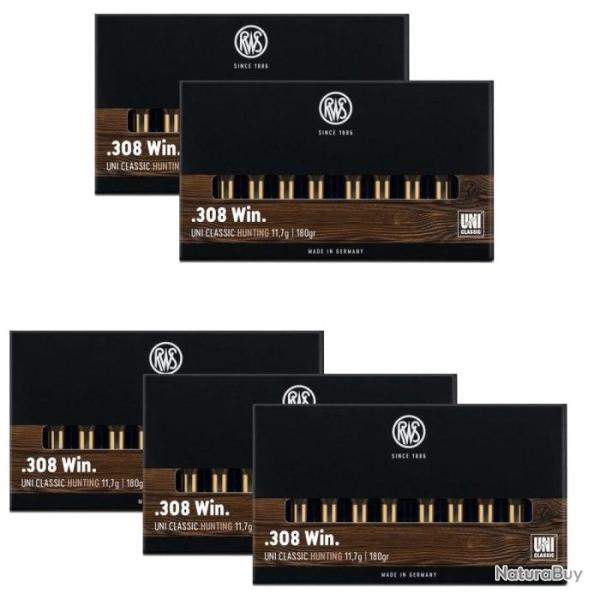 Balles RWS Uni Classic - Cal. 308 Win. - 308 Win MAG / 180 / Par 5