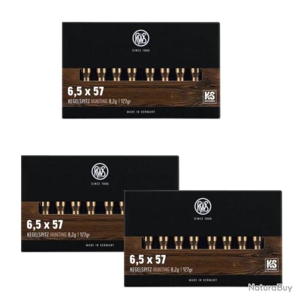 Balles RWS KS - Cal. 6.5x57 R - 127 / Par 3