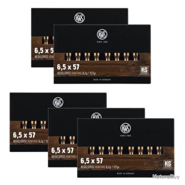 Balles RWS KS - Cal. 6.5x57 R - 127 / Par 5