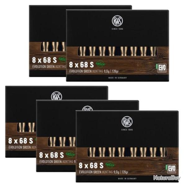 Balles RWS Evo Green - 8x68S / Par 5