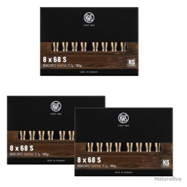 Balles RWS KS - 8x68S / 180 / Par 3
