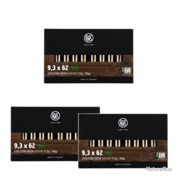 Balles RWS Evo Green - Cal. 9.3x62 - 9.3x62 / Par 3