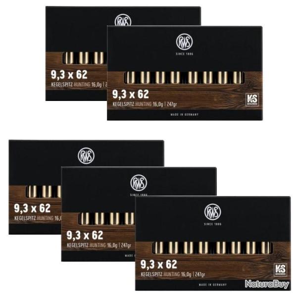 Balles RWS KS - Cal. 9.3x62 - 9.3x62 / 247 / Par 5