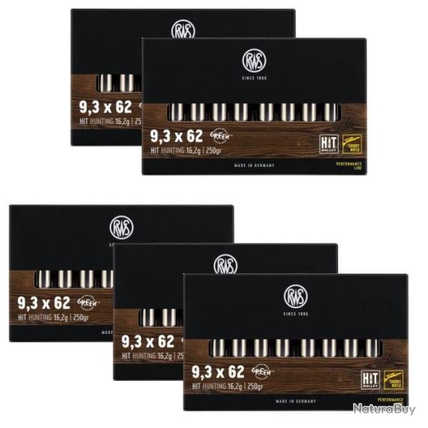 Balles RWS Short Rifle Hit - Cal. 9.3x62 - 9.3x62 / 250 / Par 5