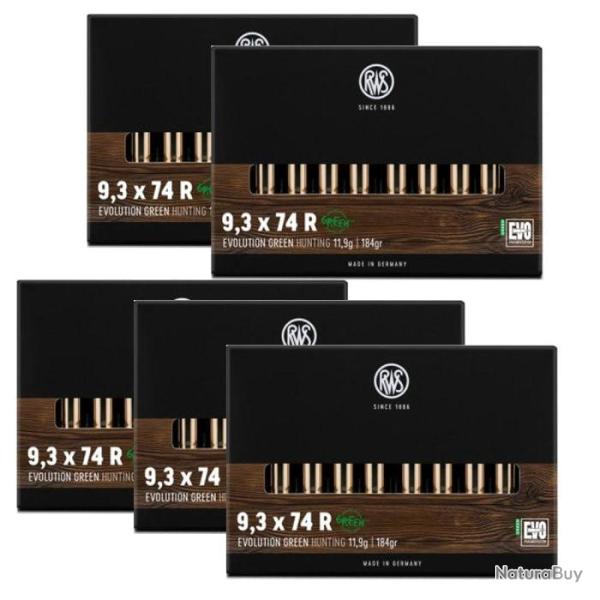 Balles RWS Evo Green - Cal. 9.3x74 R - 9.3x74R / Par 5