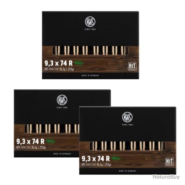 Balles RWS Hit - Cal. 9.3x74 R - Par 3 / 9.3x74R