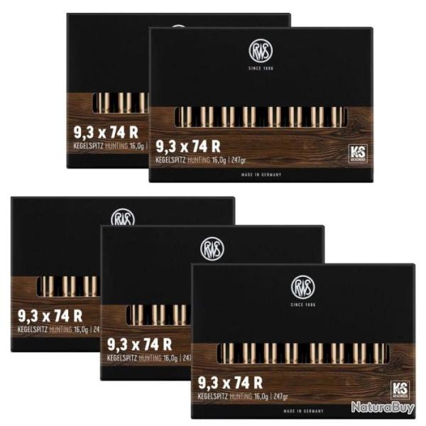 Balles RWS KS - Cal. 9.3x74 R - 9.3x74R / 247 / Par 5