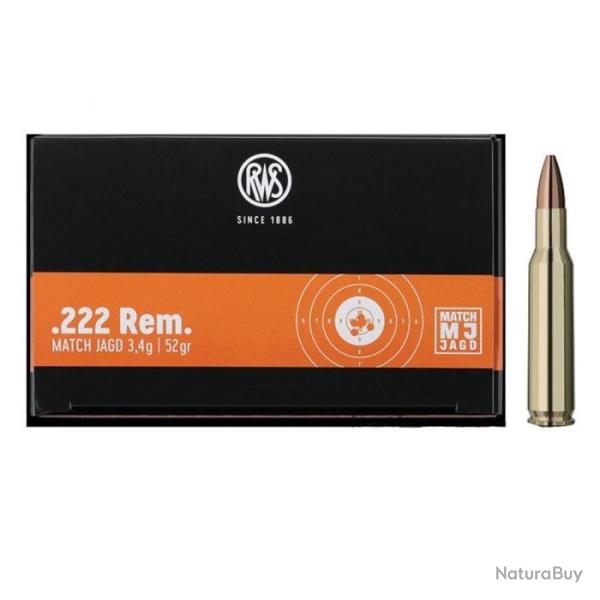 Balles RWS Match Jadg - Cal. 222 Rem - 222 Rem / Par 5
